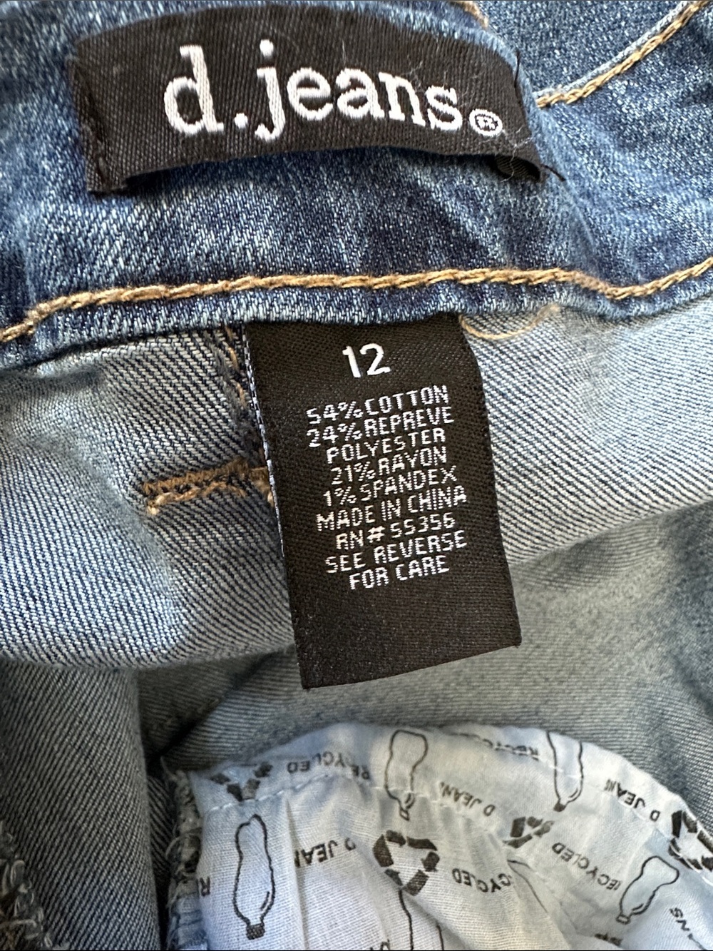 d. Jeans Recycled Denim High Waist Flare Jeans NWT - Picture 11 of 11